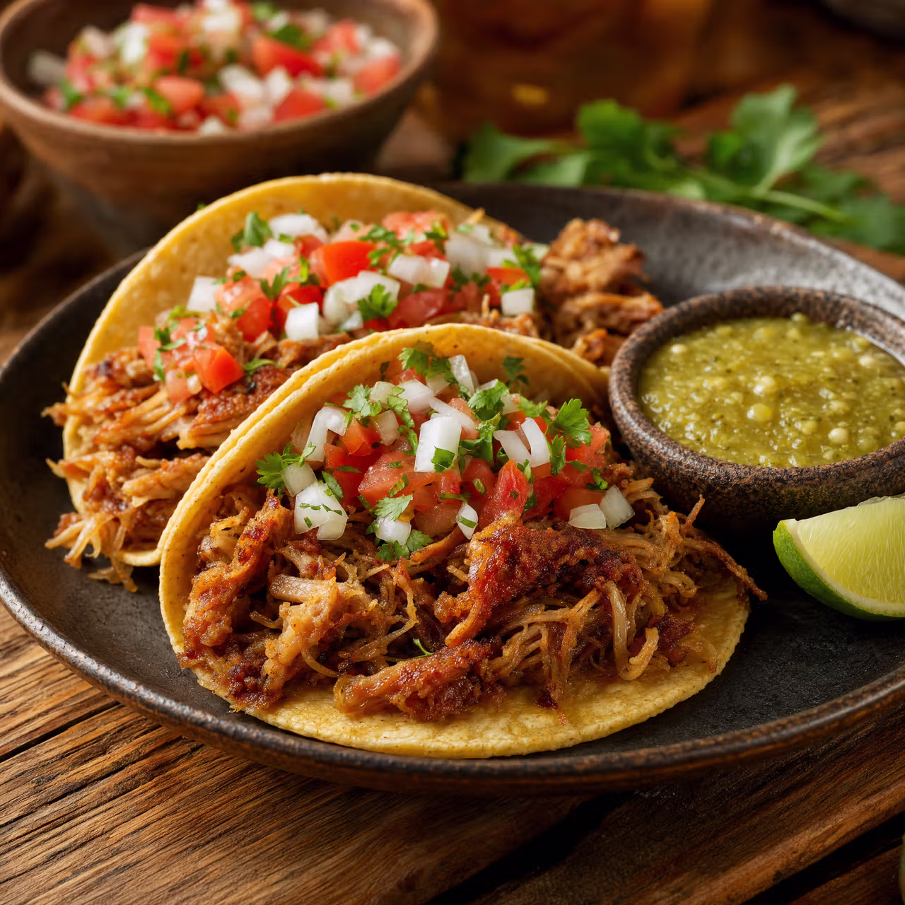 Tacos carnitas à La Toxica