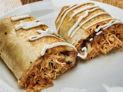 Chicken burrito at La Toxica