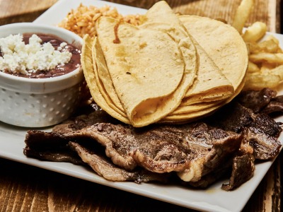 Steak plate at La Toxica