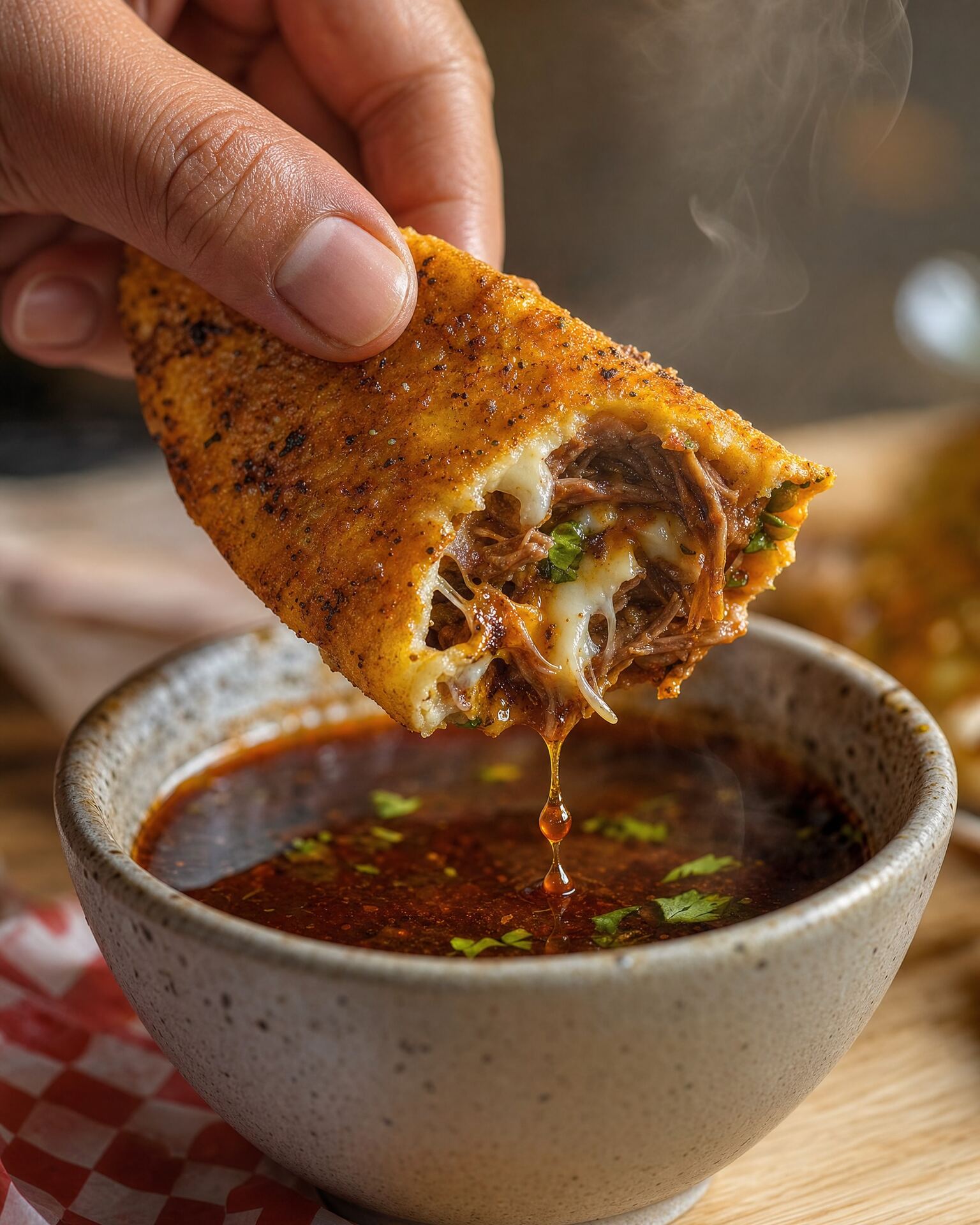 Birria consommé at La Toxica