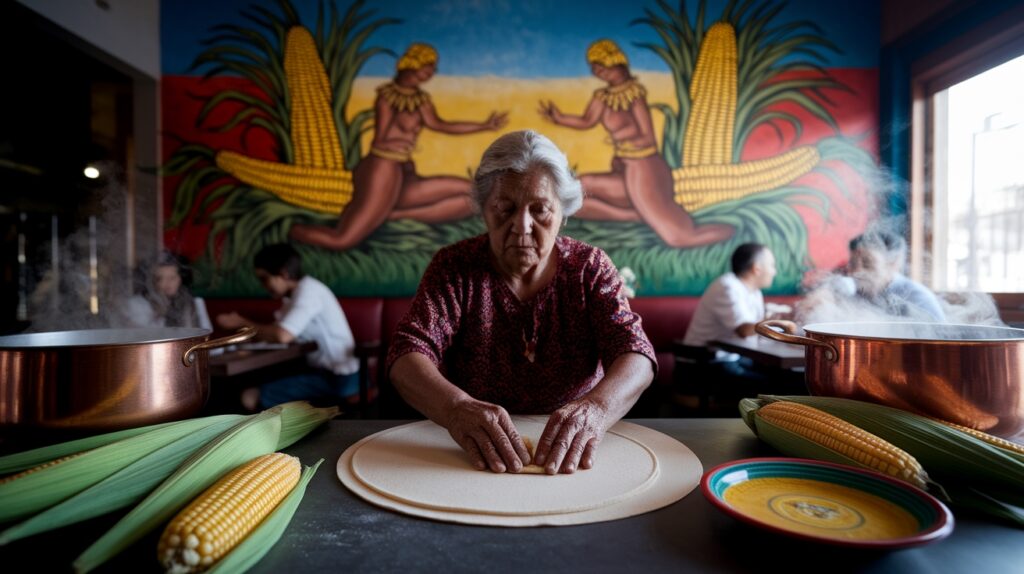 Aztec Religious Ritual Drawing Maize in Mexican Culture and the Corn Legend