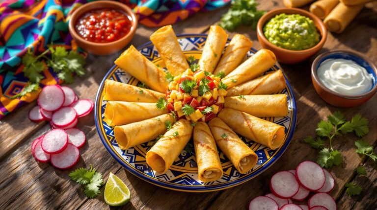 Flautas : les délices croustillants roulés du Mexique